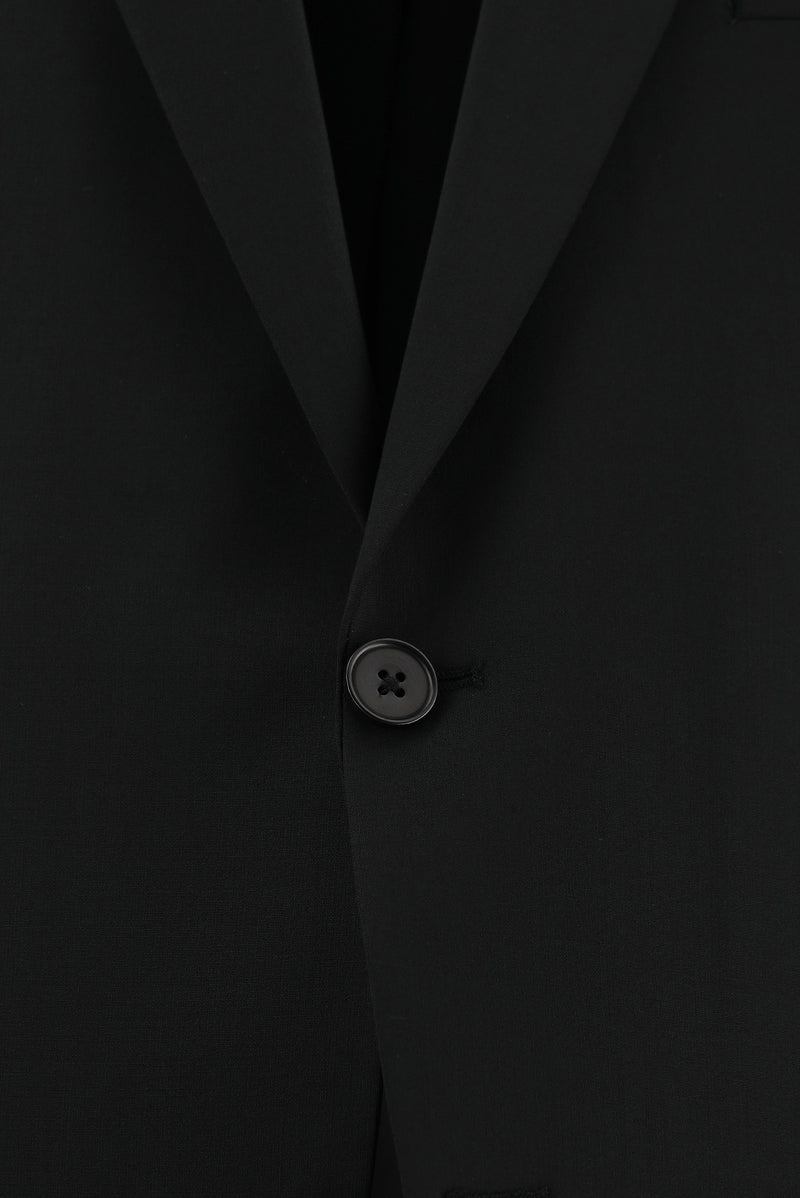 Siyah 7 Drop Slim Fit Dar Kesim Yünlü Tak?m Elbise-Abdullah Ki??l?