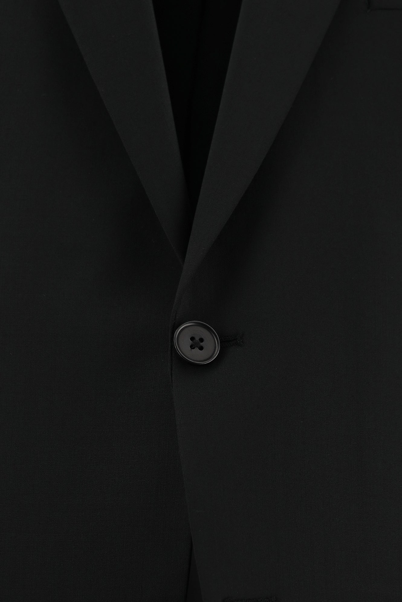 Siyah Slim Fit Dar Kesim Yünlü Klasik Takım Elbise