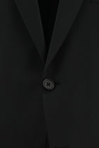 Siyah Slim Fit Dar Kesim Yünlü Klasik Takım Elbise