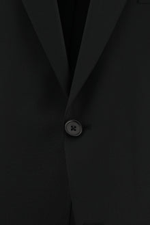 Siyah Regular Fit Yünlü Klasik Takım Elbise