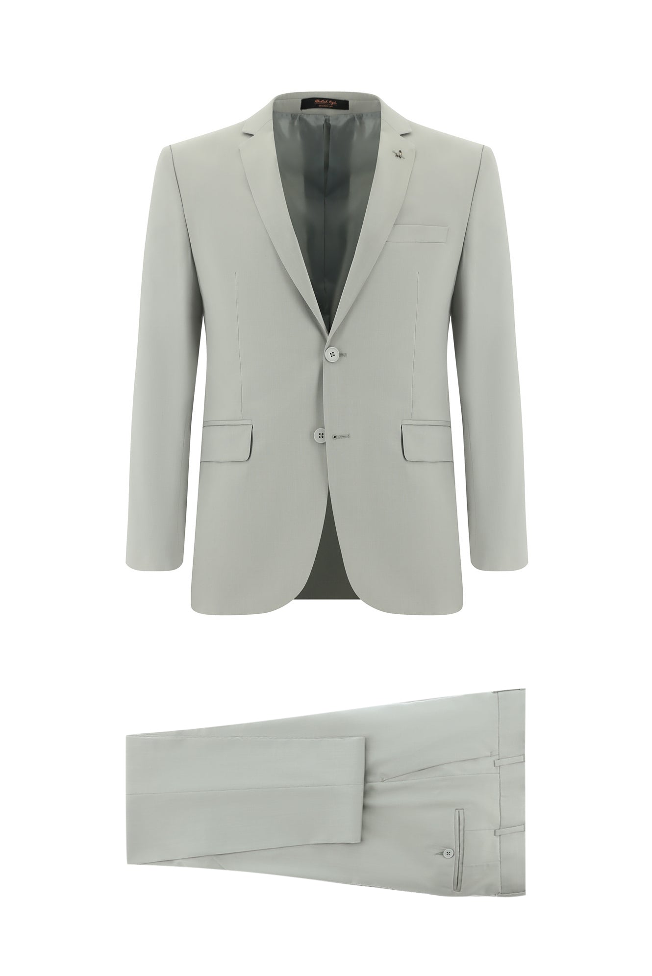 Açık Bej Super Slim Fit Ekstra Dar Kesim Yünlü Klasik Takım Elbise