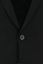 Siyah Super Slim Fit Ekstra Dar Kesim Yünlü Klasik Takım Elbise