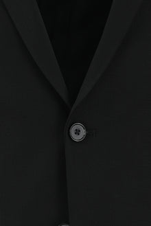 Siyah Super Slim Fit Ekstra Dar Kesim Yünlü Klasik Takım Elbise