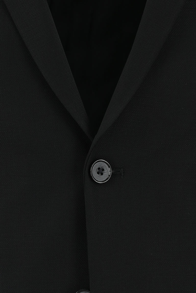 Siyah 7 Drop Super Slim Fit Eksra Dar Kesim Yünlü Tak?m Elbise-Abdullah Ki??l?