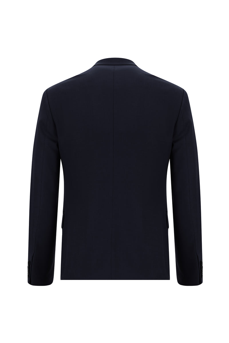 Siyah Lacivert 7 Drop Super Slim Fit Eksra Dar Kesim Yünlü Tak?m Elbise-Abdullah Ki??l?