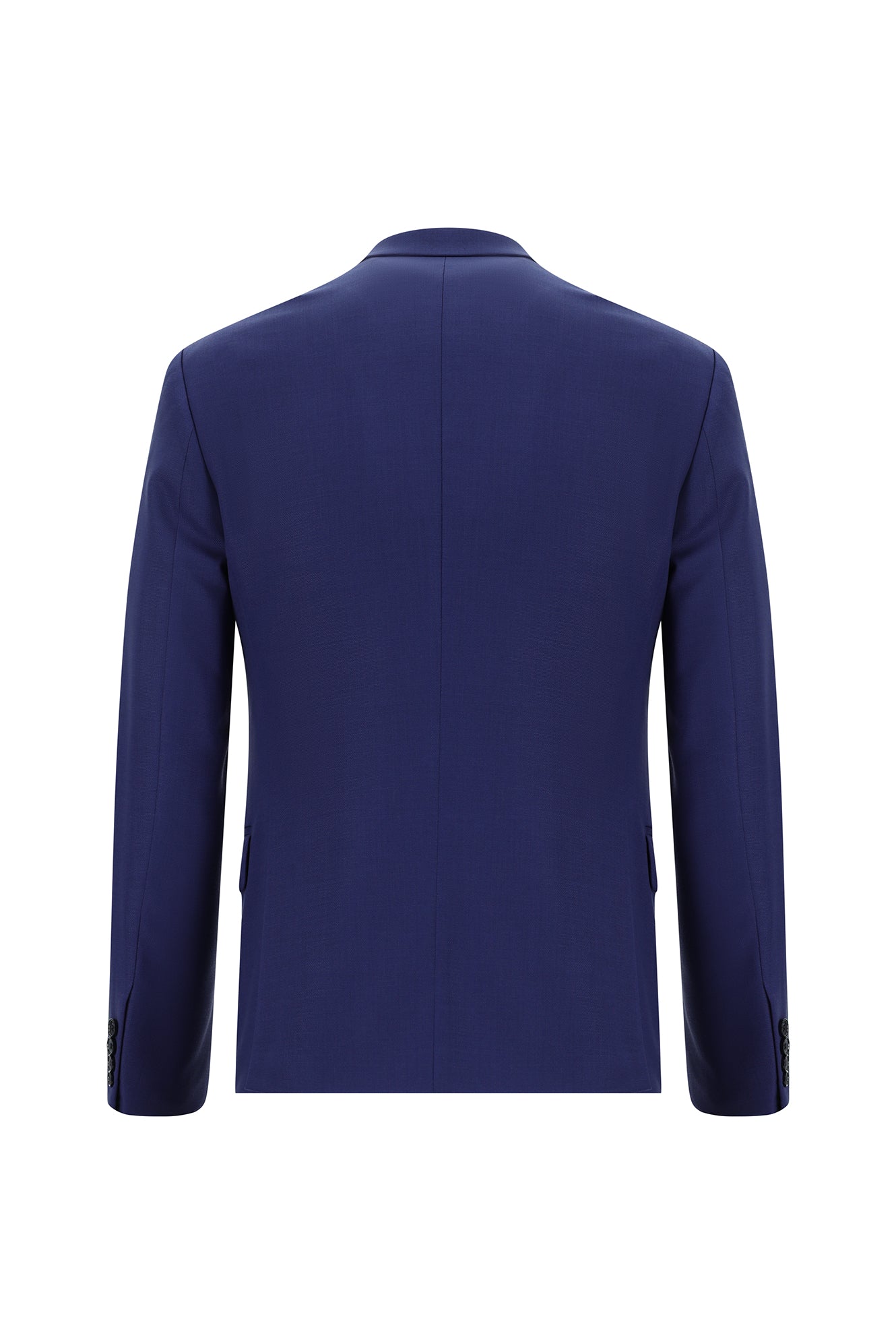 Koyu Mavi  Super Slim Fit Ekstra Dar Kesim Yünlü Klasik Takım Elbise