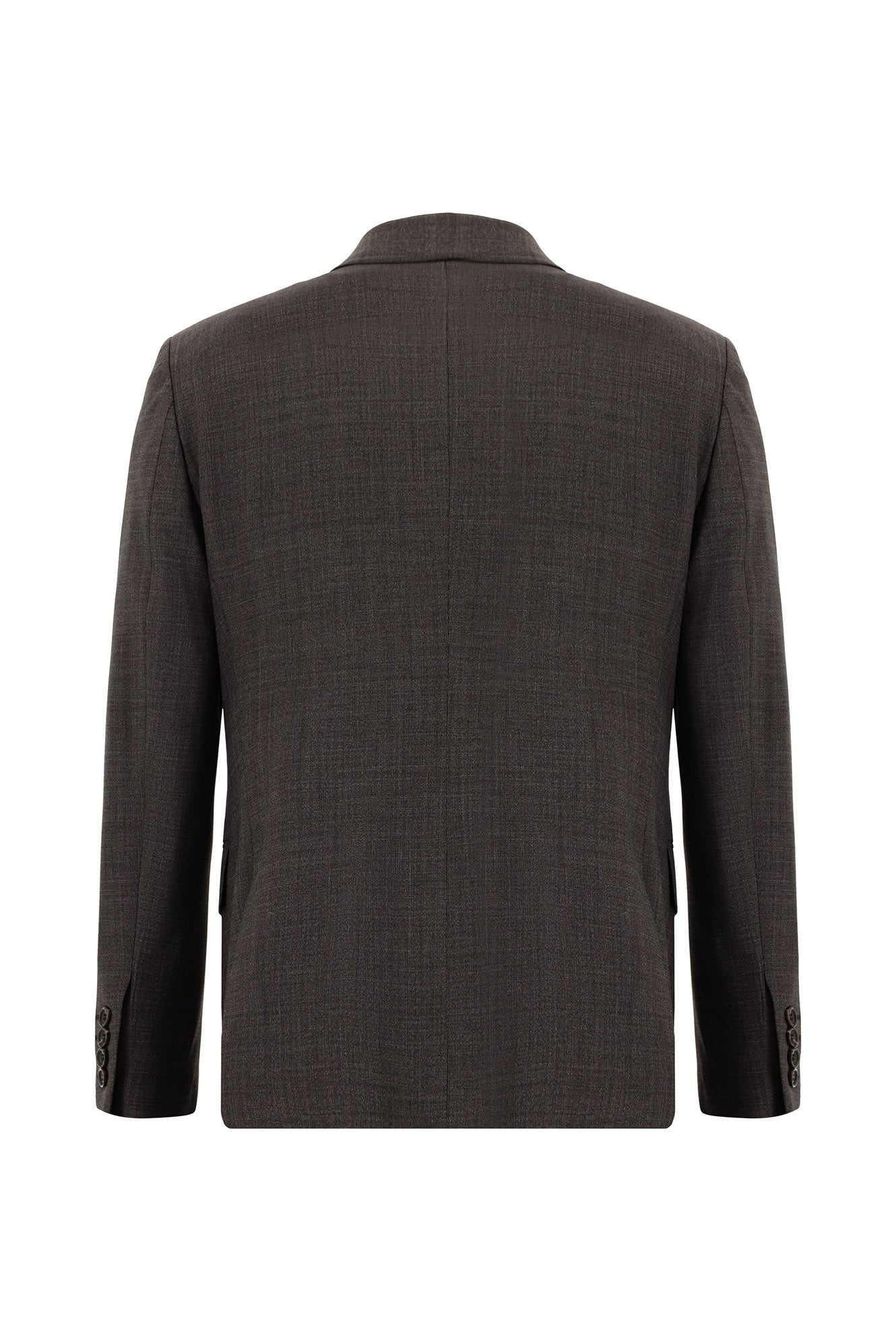 Acı Kahve Slim Fit Dar Kesim Yünlü Klasik Takım Elbise