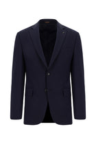 Orta Lacivert 7 Drop Slim Fit Dar Kesim Yünlü Tak?m Elbise-Abdullah Ki??l?