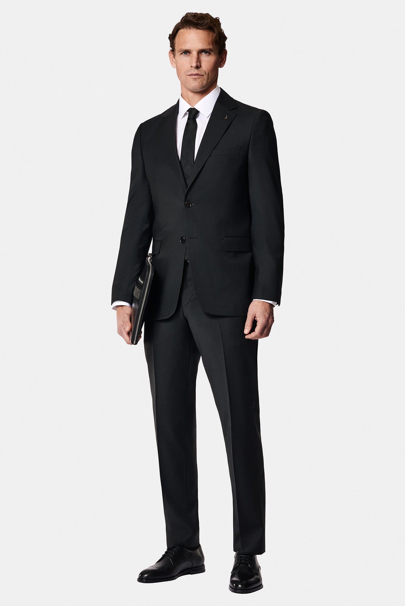 Siyah 6 Drop Regular Fit Standart Kesim Yünlü Tak?m Elbise-Abdullah Ki??l?