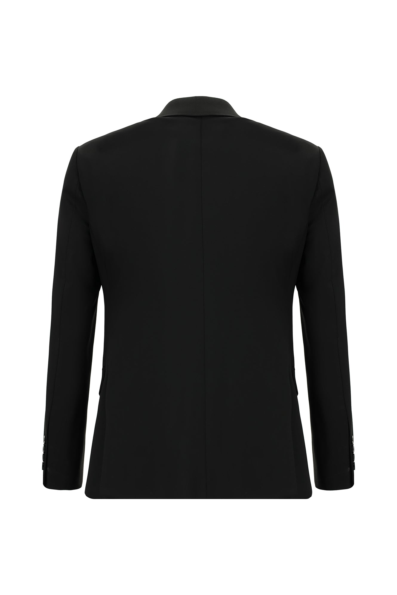 Siyah Slim Fit Dar Kesim Yünlü Klasik Takım Elbise