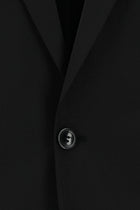 Siyah Slim Fit Dar Kesim Yünlü Klasik Takım Elbise