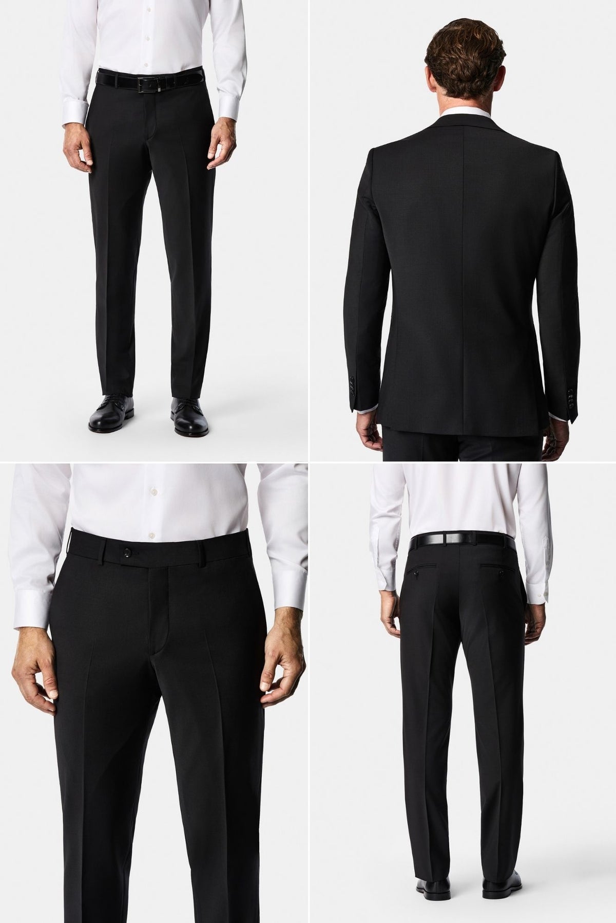 Siyah 6 Drop Regular Fit Standart Kesim Yünlü Takım Elbise
