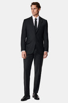 Siyah 7 Drop Slim Fit Dar Kesim Yünlü Tak?m Elbise-Abdullah Ki??l?