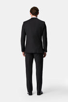 Siyah 7 Drop Slim Fit Dar Kesim Yünlü Takım Elbise