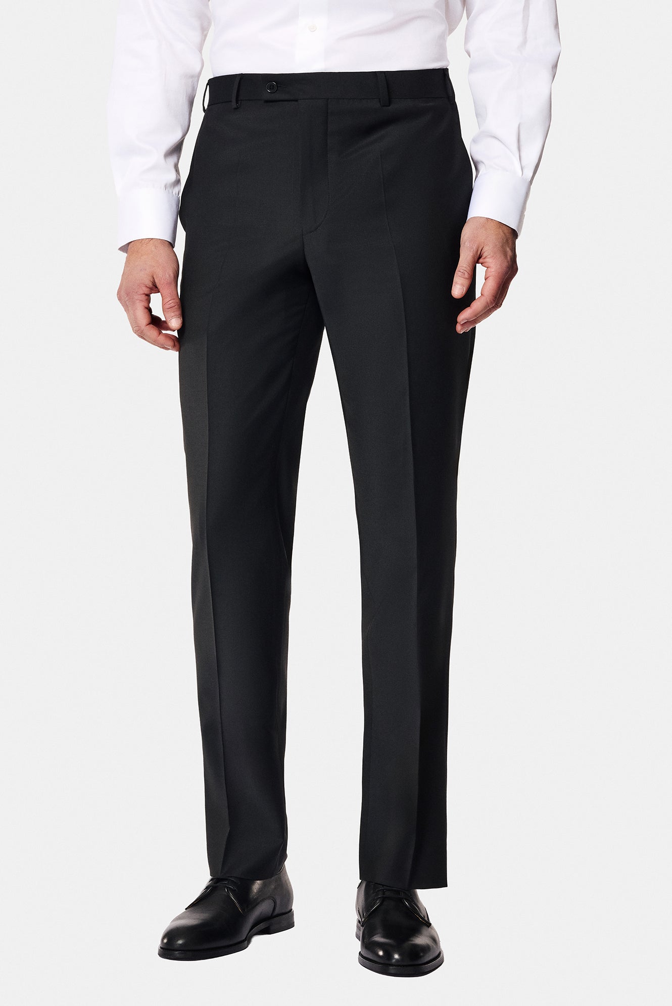 Siyah 7 Drop Slim Fit Dar Kesim Yünlü Tak?m Elbise-Abdullah Ki??l?