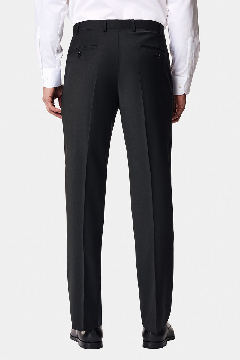 Siyah 4 Drop Relaxed Fit Rahat Kesim Yünlü Tak?m Elbise-Abdullah Ki??l?