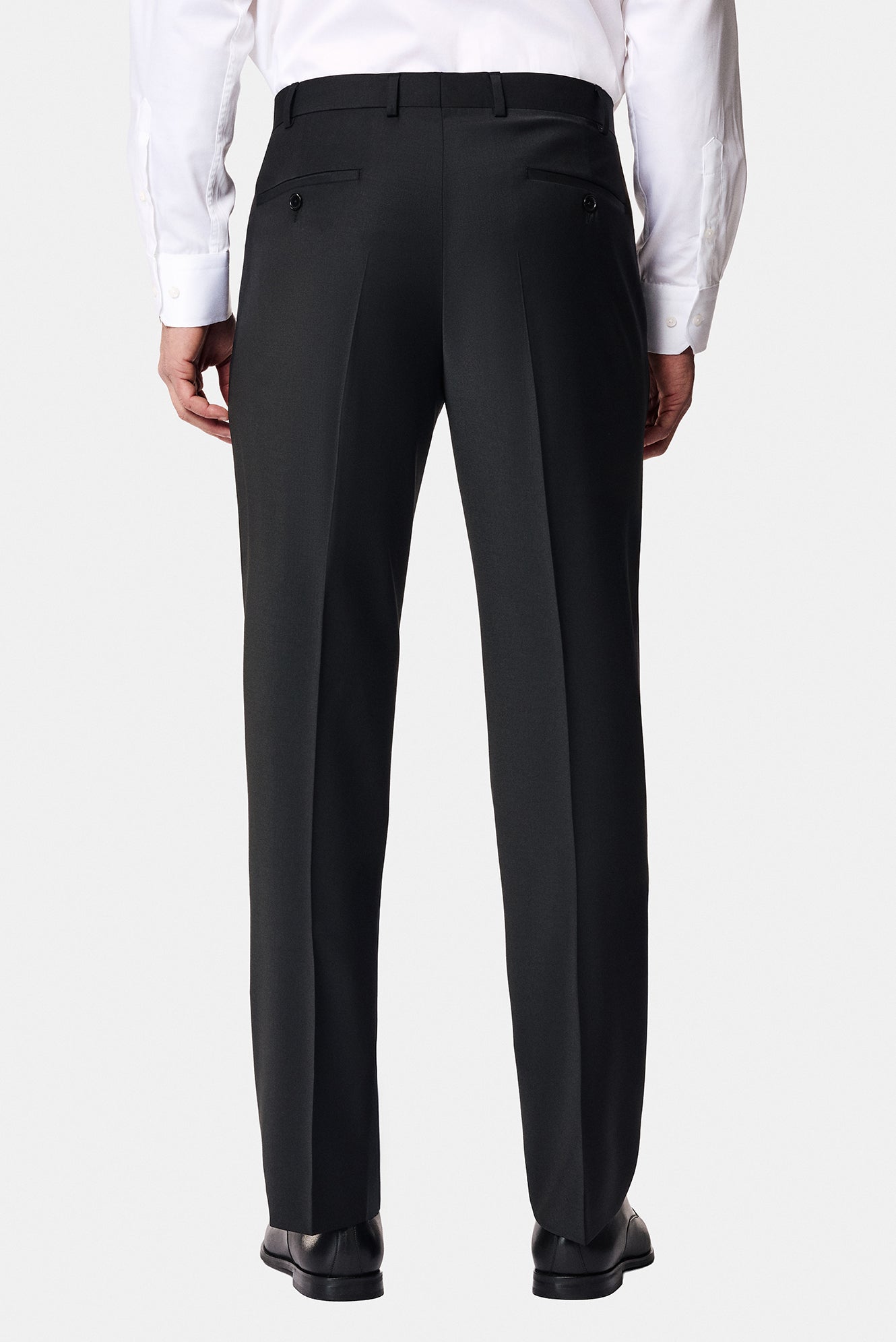 Siyah 7 Drop Slim Fit Dar Kesim Yünlü Tak?m Elbise-Abdullah Ki??l?