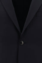 Koyu Lacivert Slim Fit Dar Kesim Yünlü Klasik Takım Elbise