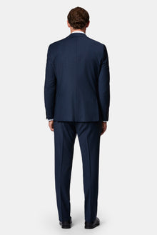 Koyu Lacivert 7 Drop Slim Fit Dar Kesim Yünlü Takım Elbise