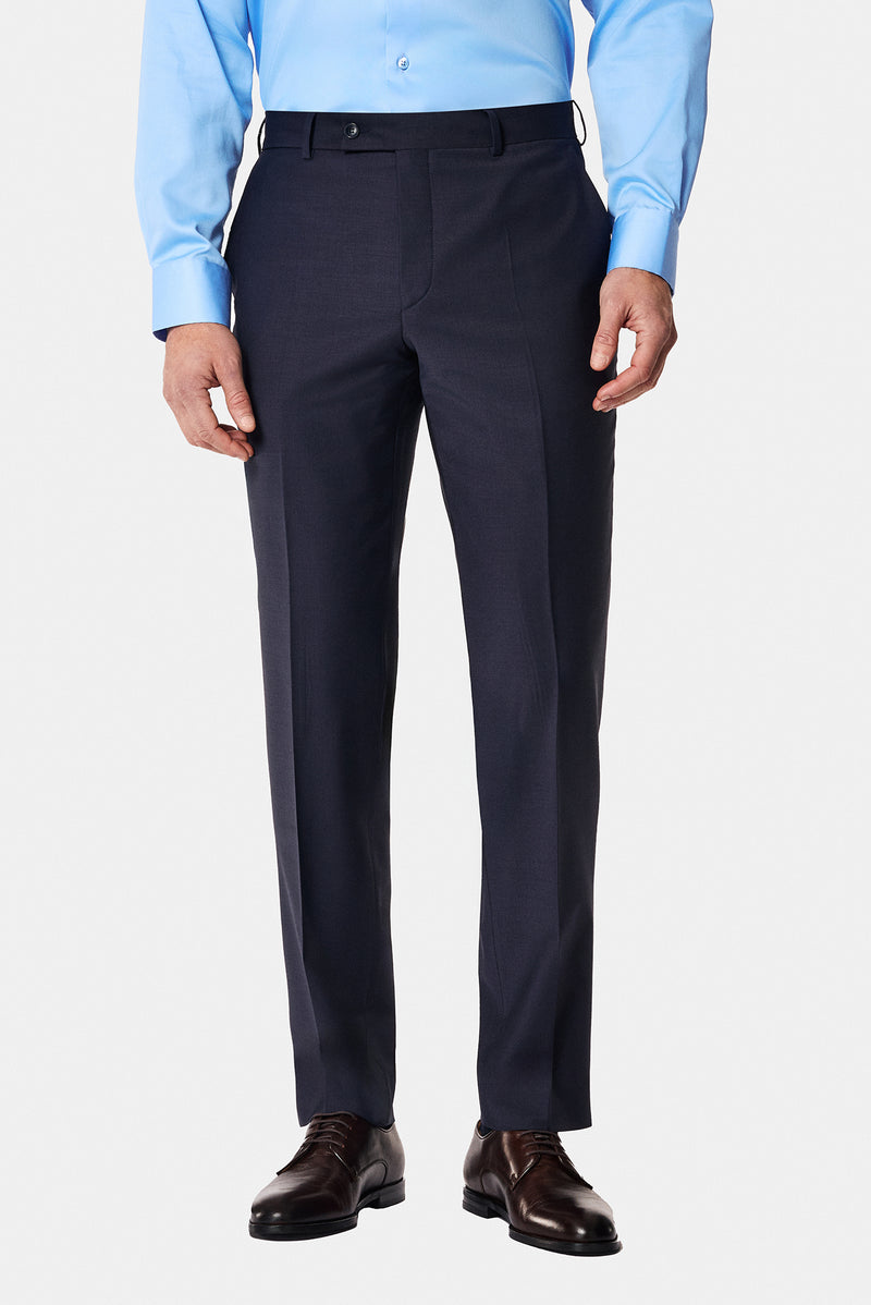 Koyu Lacivert 6 Drop Regular Fit Standart Kesim Yünlü Takım Elbise