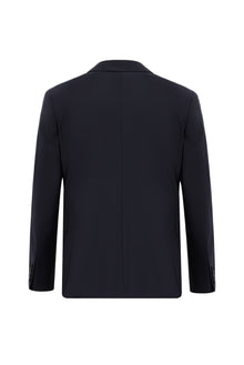 Koyu Lacivert Regular Fit Yünlü Klasik Takım Elbise