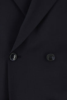 Koyu Lacivert Regular Fit Yünlü Kruvaze Takım Elbise