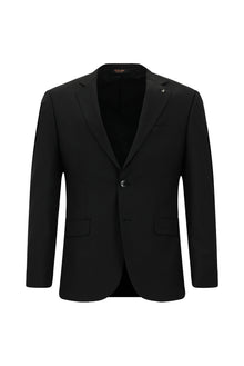 Siyah 4 Drop Relaxed Fit Rahat Kesim Yünlü Tak?m Elbise-Abdullah Ki??l?