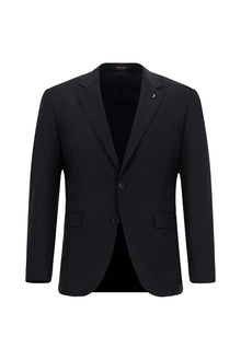Koyu Lacivert 7 Drop Slim Fit Dar Kesim Yünlü Tak?m Elbise-Abdullah Ki??l?