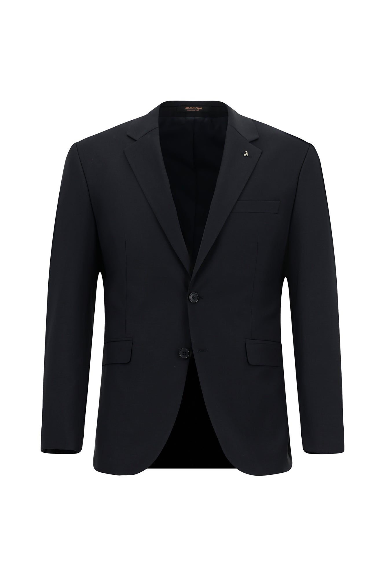 Koyu Lacivert Relaxed Fit Rahat Kesim Yünlü Klasik Takım Elbise