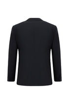 Koyu Lacivert Slim Fit Dar Kesim Yünlü Klasik Takım Elbise