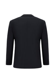 Koyu Lacivert Super Slim Fit Ekstra Dar Kesim Yünlü Klasik Takım Elbise
