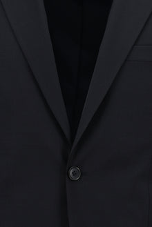 Koyu Lacivert Slim Fit Dar Kesim Yünlü Klasik Takım Elbise