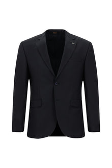 Siyah Lacivert Super Slim Fit Ekstra Dar Kesim Yünlü Klasik Takım Elbise