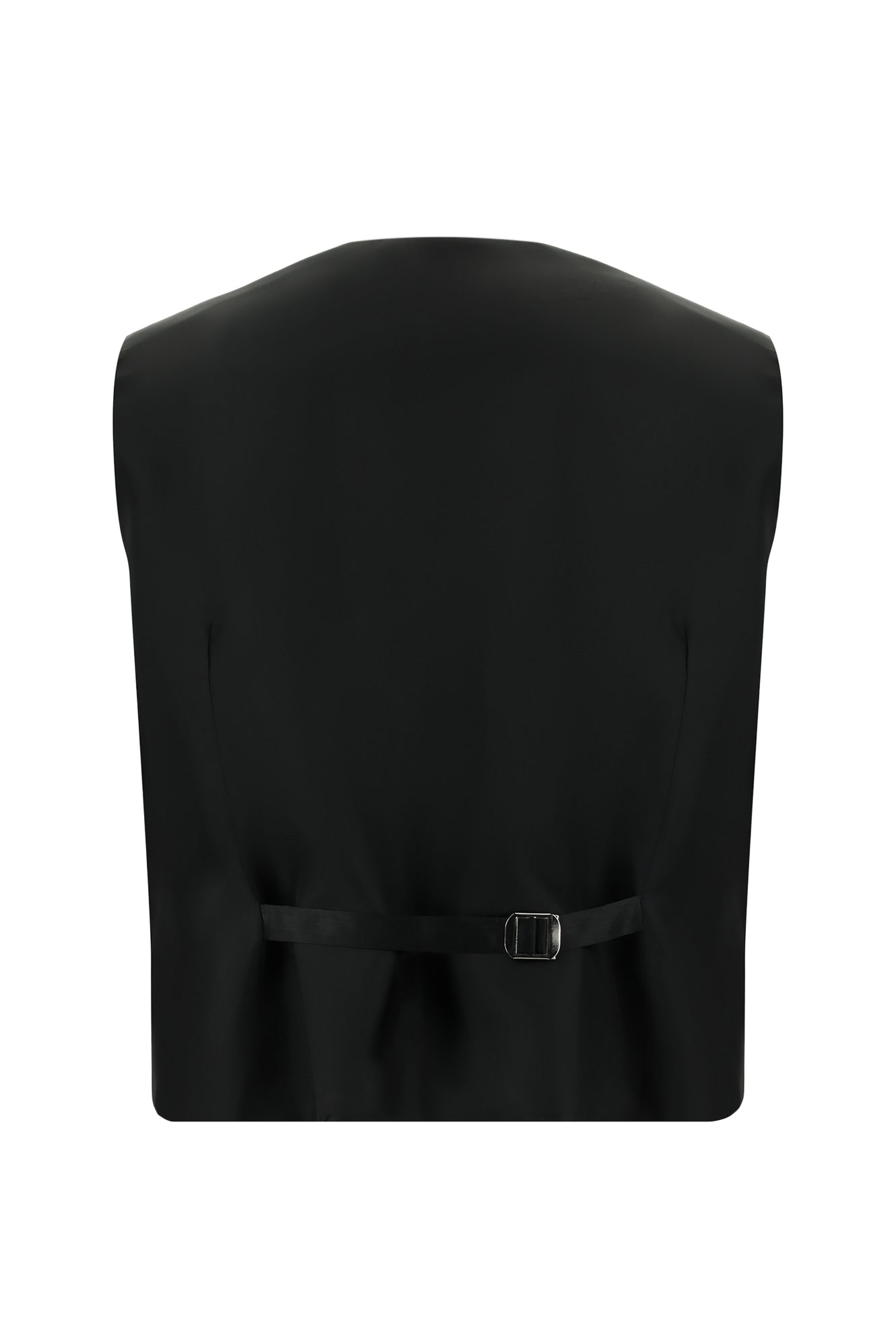 Siyah Slim Fit Dar Kesim Yünlü Yelekli Takım Elbise