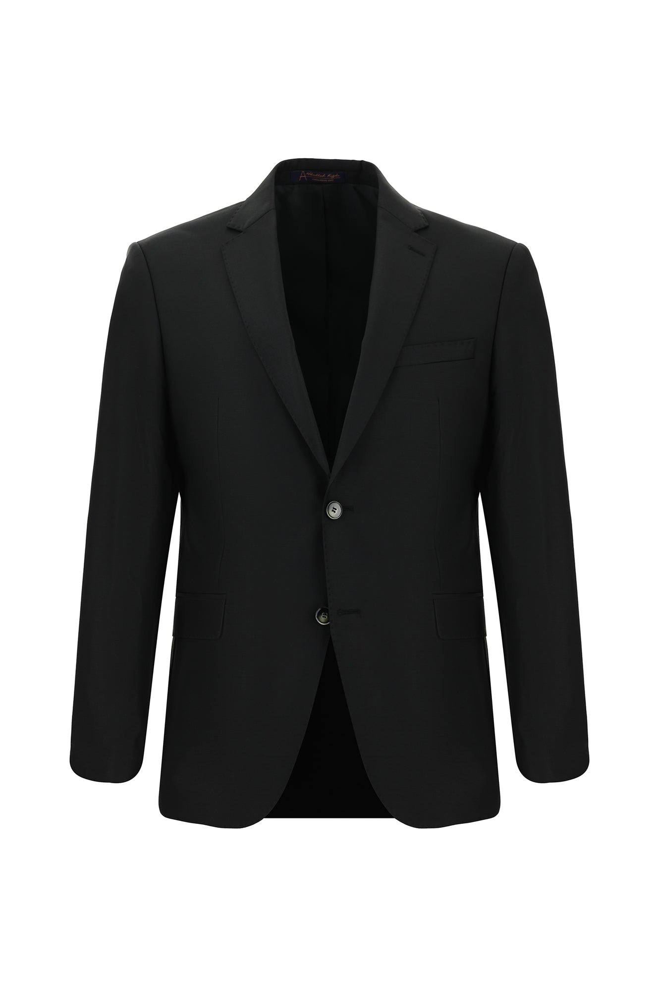 Siyah Super Slim Fit Ekstra Dar Kesim Yünlü Klasik Takım Elbise