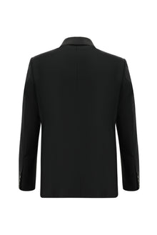 Siyah 7 Drop Slim Fit Dar Kesim Yünlü Tak?m Elbise-Abdullah Ki??l?