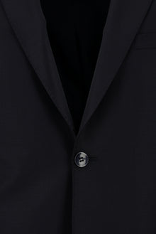 Siyah Lacivert Regular Fit Yünlü Klasik Takım Elbise