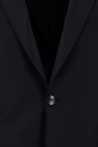 Siyah Lacivert Super Slim Fit Ekstra Dar Kesim Yünlü Klasik Takım Elbise