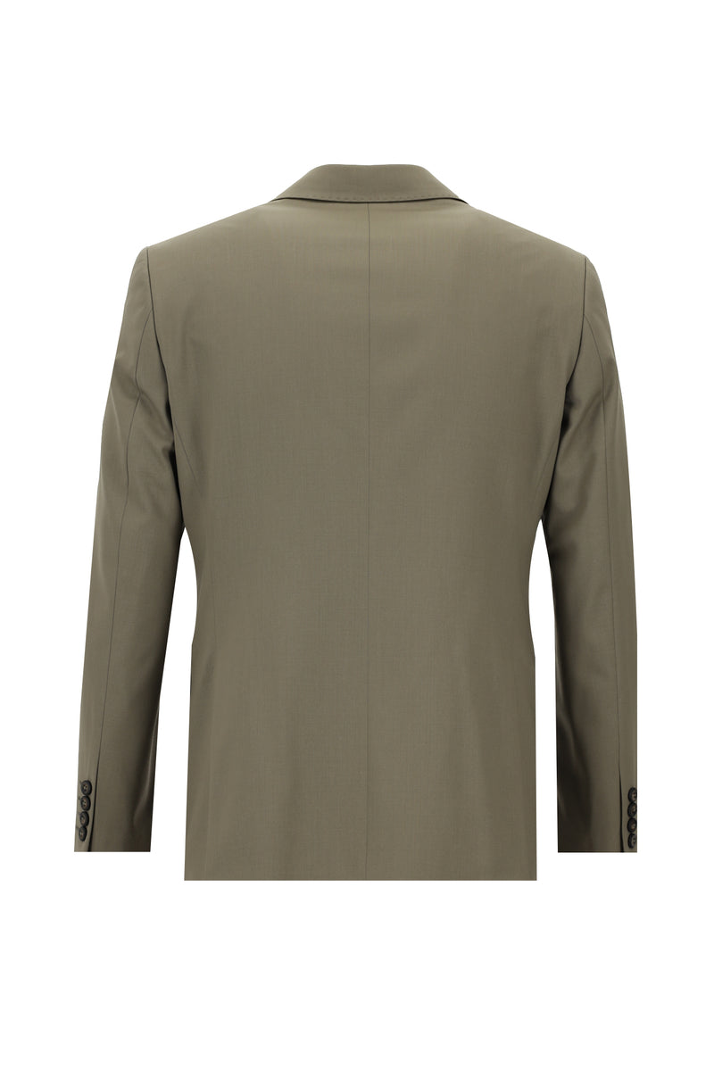 Koyu Vizon 7 Drop Slim Fit Dar Kesim Yünlü Tak?m Elbise-Abdullah Ki??l?
