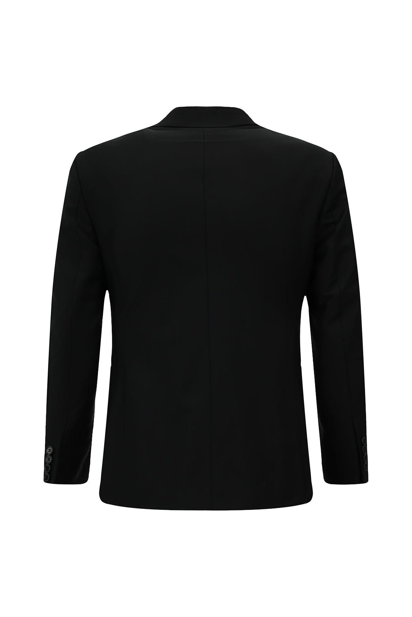 Siyah Slim Fit Dar Kesim Yünlü Klasik Takım Elbise