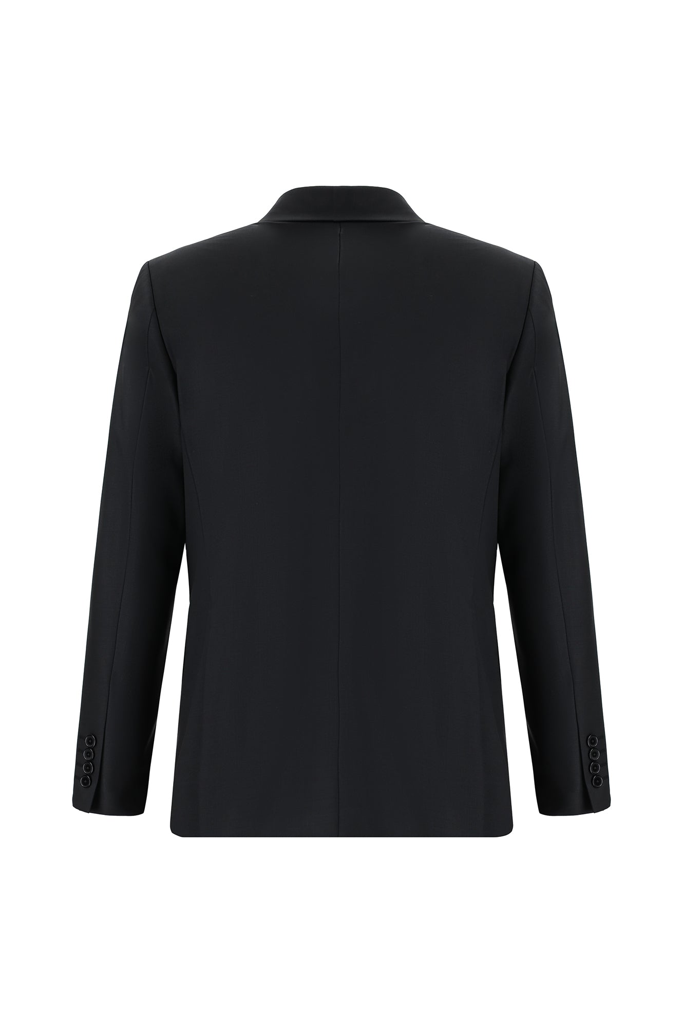 Siyah Slim Fit Dar Kesim Yünlü Klasik Takım Elbise