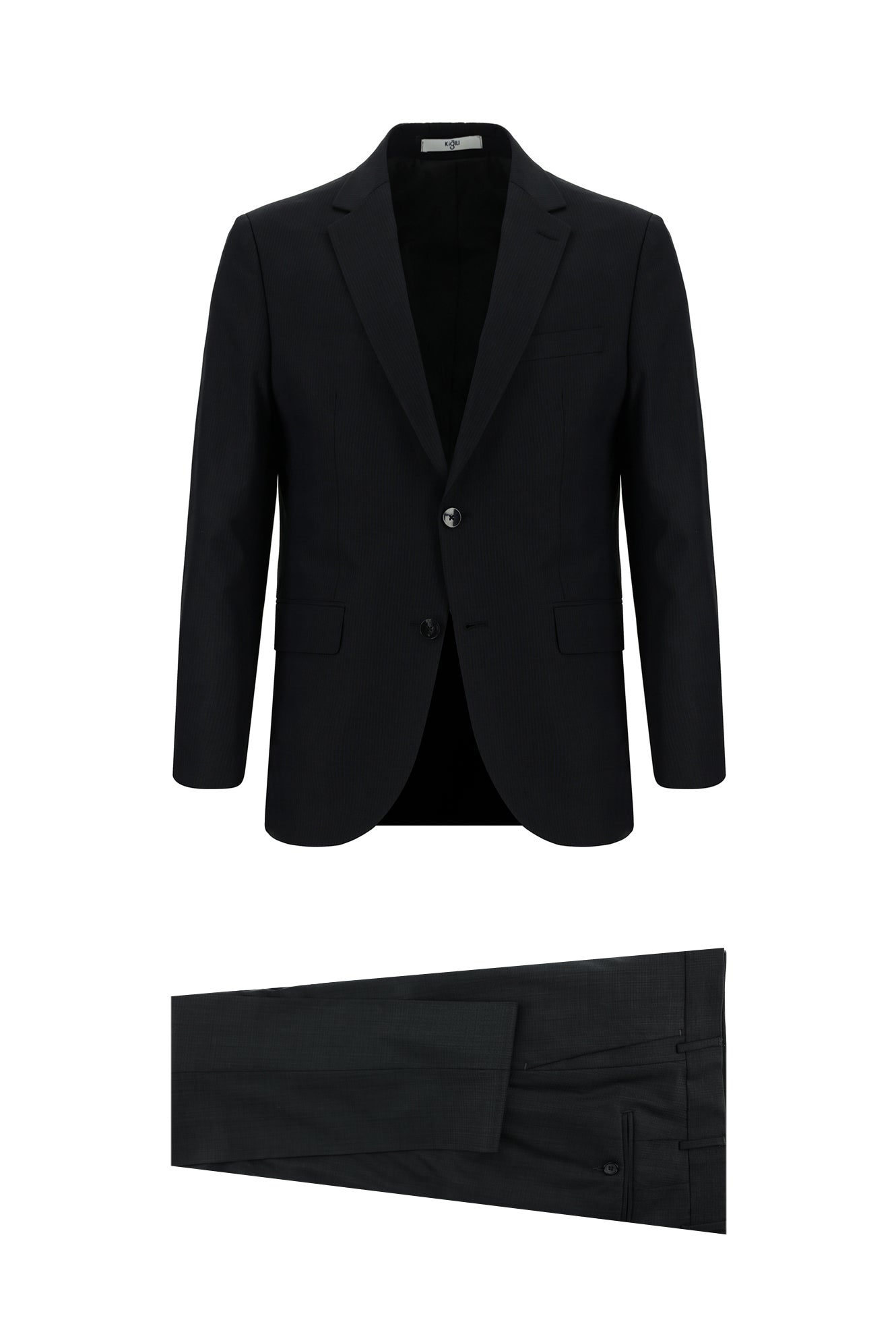 Orta Antrasit Super Slim Fit Ekstra Dar Kesim Yünlü Klasik Takım Elbise