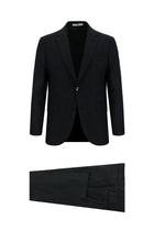 Orta Antrasit Super Slim Fit Ekstra Dar Kesim Yünlü Klasik Takım Elbise