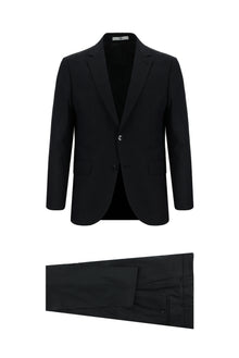 Orta Antrasit Super Slim Fit Ekstra Dar Kesim Yünlü Klasik Takım Elbise