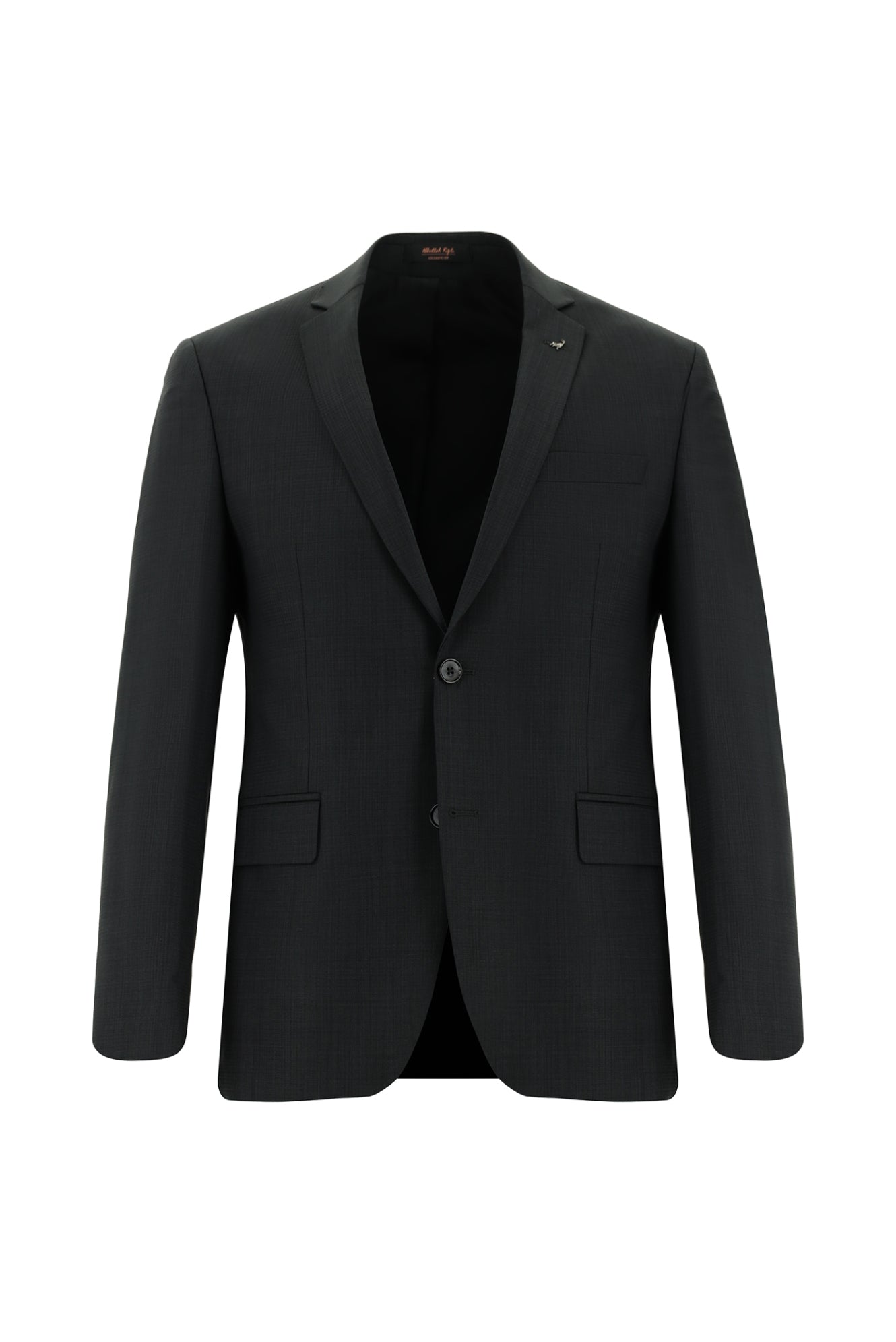 Orta Antrasit Super Slim Fit Ekstra Dar Kesim Yünlü Klasik Takım Elbise