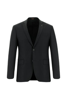 Orta Antrasit Super Slim Fit Ekstra Dar Kesim Yünlü Klasik Takım Elbise