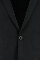 Orta Antrasit Super Slim Fit Ekstra Dar Kesim Yünlü Klasik Takım Elbise