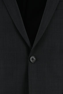 Orta Antrasit Super Slim Fit Ekstra Dar Kesim Yünlü Klasik Takım Elbise