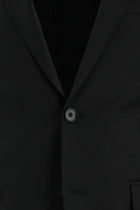 Siyah Super Slim Fit Ekstra Dar Kesim Yünlü Klasik Takım Elbise