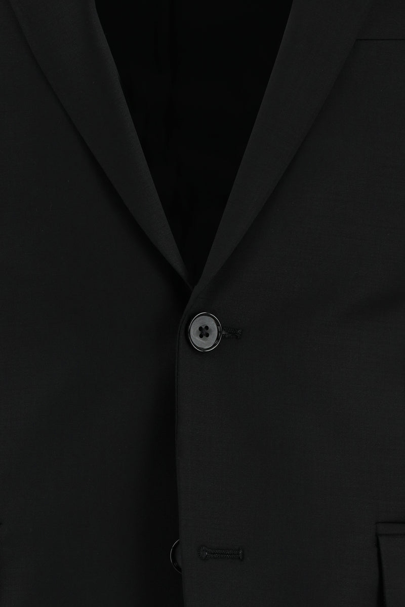 Siyah 7 Drop Super Slim Fit Eksra Dar Kesim Yünlü Tak?m Elbise-Abdullah Ki??l?